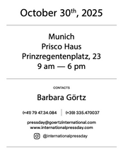 Laden Sie das Bild in den Galerie-Viewer, International Pressday  - Prisco Haus
